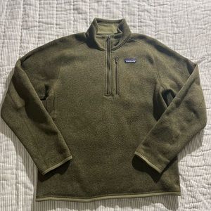 Men’s Patagonia Better Sweater 1/4 Zip, Green, size Medium